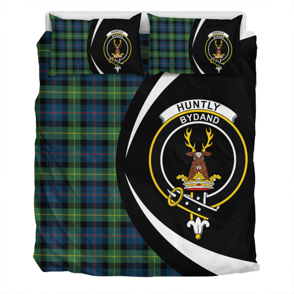 Huntly Gordon Gathering 2000 Modern Clan Badge Tartan Bedding Set Circle Style