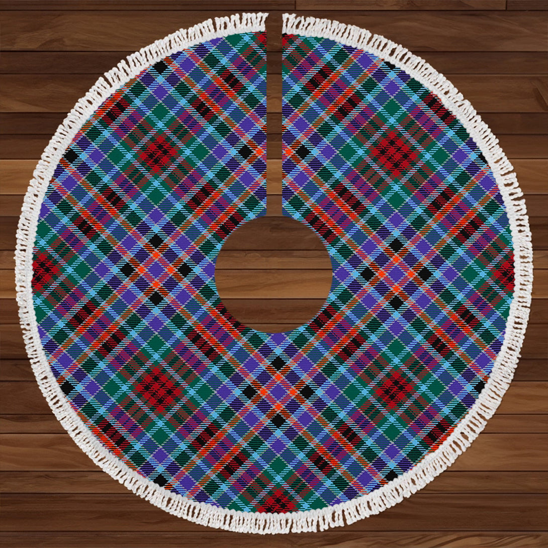 Huntly Modern Clan Badge Tartan Christmas Tree Skirt