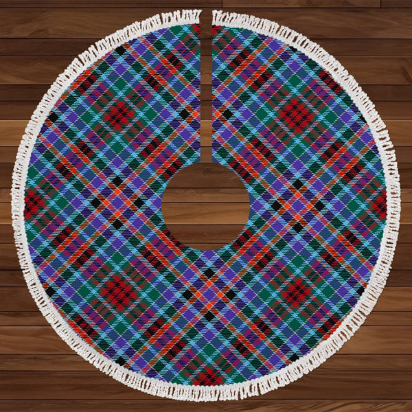 Huntly Modern Clan Badge Tartan Christmas Tree Skirt