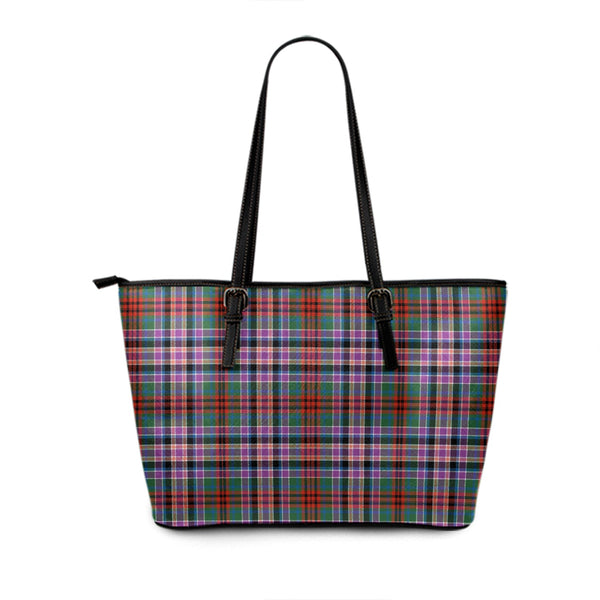 Huntly Old (Gordon Red (Telfer Dunbar)) Ancient Tartan Leather Tote Bag