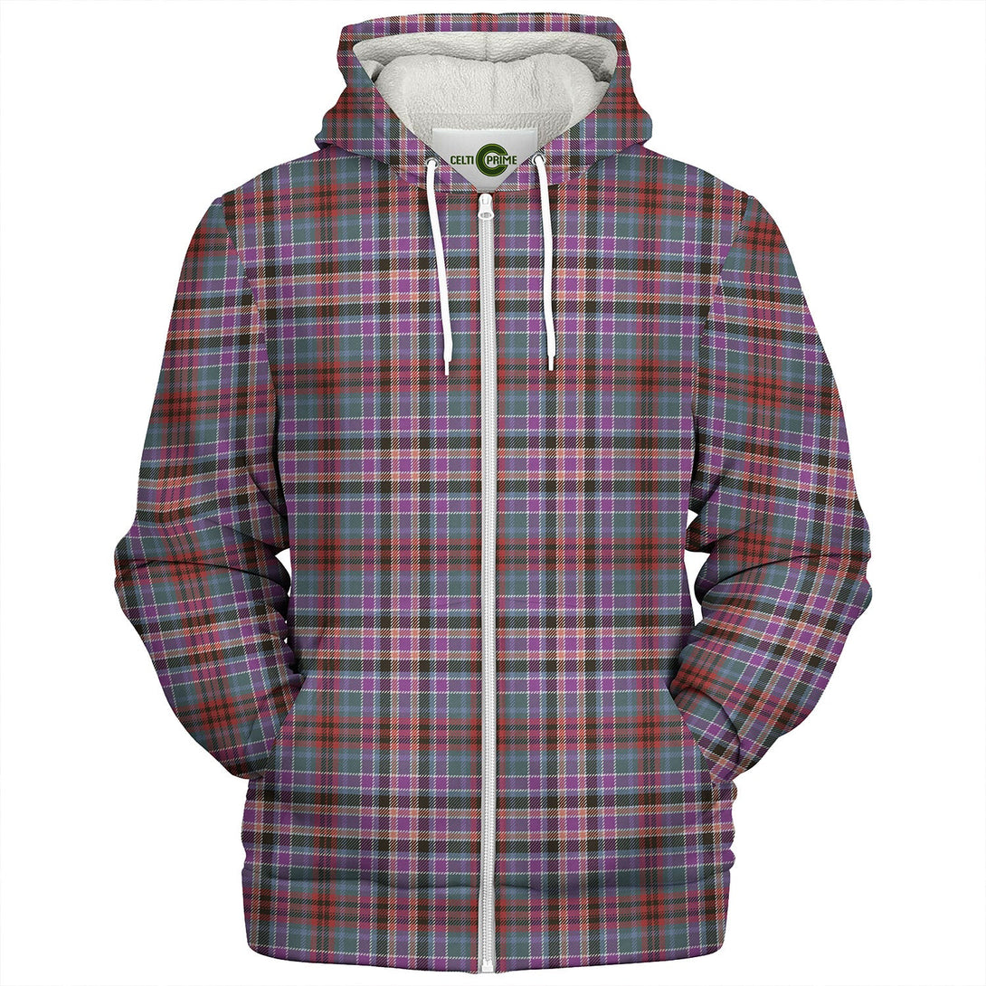 Huntly Old (Gordon Red (Telfer Dunbar)) Weathered Tartan Sherpa Hoodie