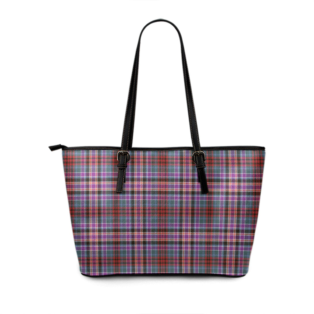 Huntly Old (Gordon Red (Telfer Dunbar)) Weathered Tartan Leather Tote Bag