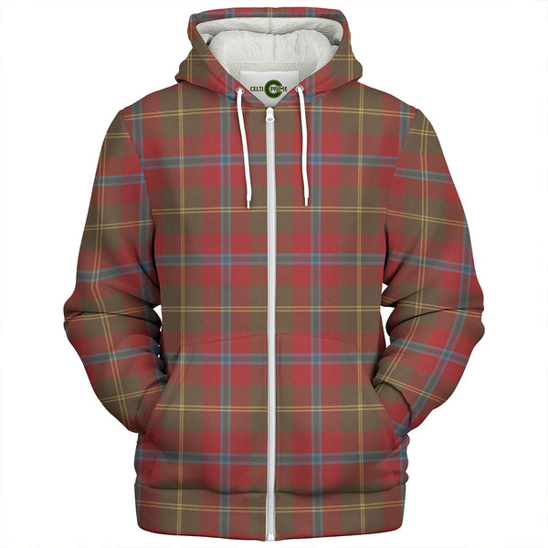 Hutcheson Weathered Clan Badge Tartan Sherpa Hoodie