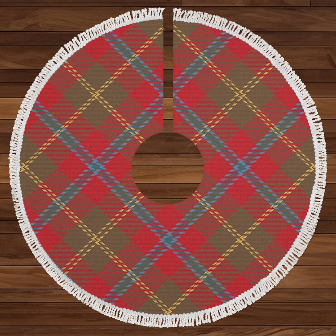 Hutcheson Weathered Clan Badge Tartan Christmas Tree Skirt