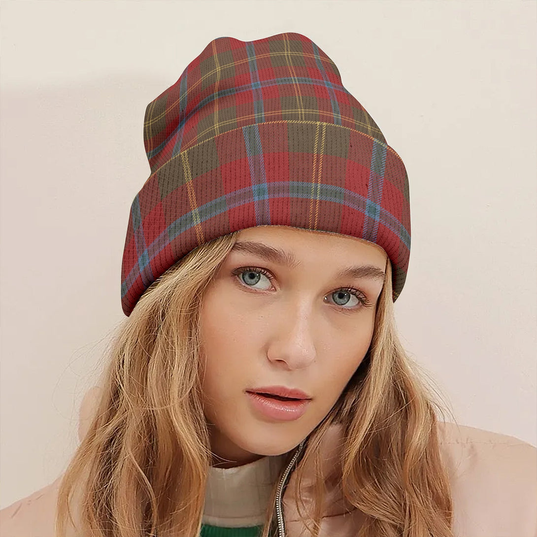 Hutcheson Weathered Clan Badge Tartan Knitted Beanie