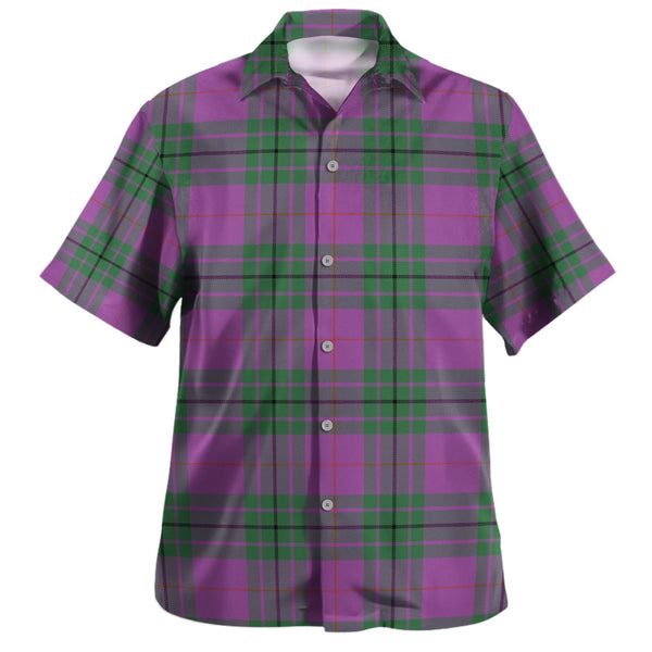 Hutton Ancient Clan Badge Tartan Hawaiian Shirt