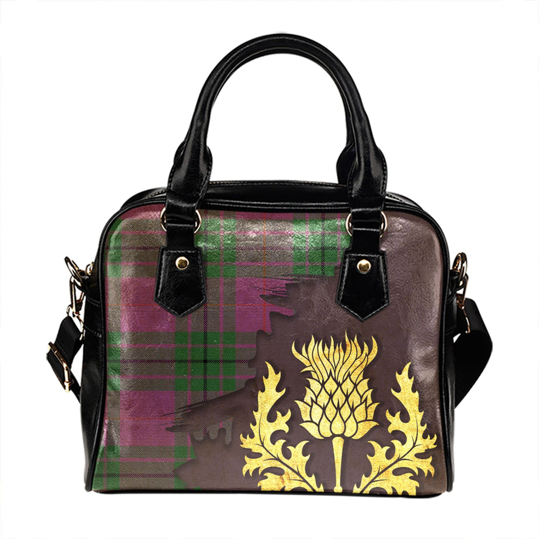 Hutton Ancient Tartan Shoulder Handbag Thistle Oldest Style