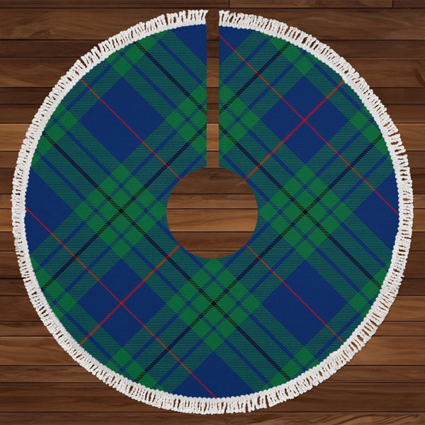 Hutton Modern Clan Badge Tartan Christmas Tree Skirt