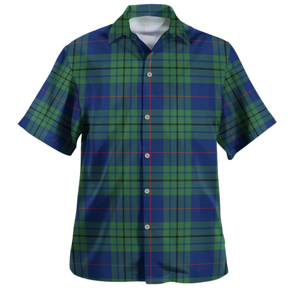 Hutton Modern Clan Badge Tartan Hawaiian Shirt