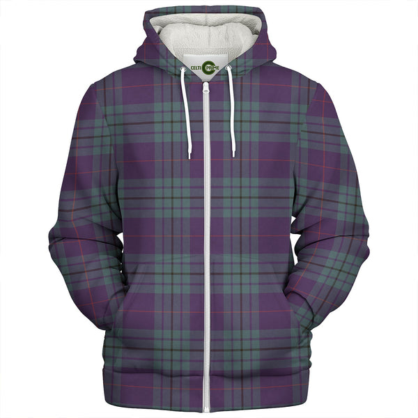 Hutton Weathered Clan Badge Tartan Sherpa Hoodie