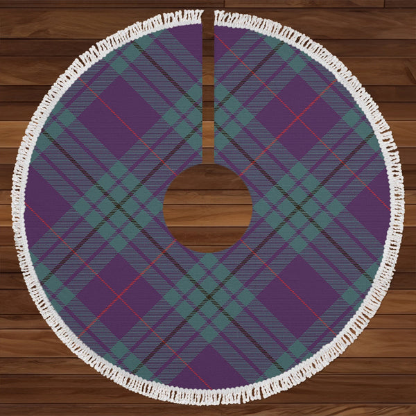 Hutton Weathered Clan Badge Tartan Christmas Tree Skirt