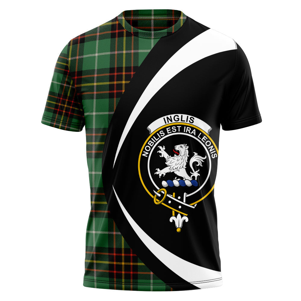 Inglis Ancient Clan Badge Tartan T-Shirt Circle Style Personalized