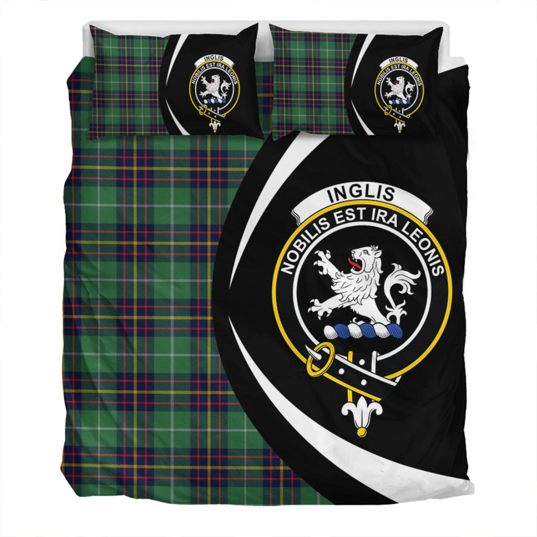 Inglis Modern Clan Badge Tartan Bedding Set Circle Style