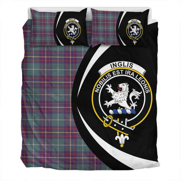 Inglis Weathered Clan Badge Tartan Bedding Set Circle Style