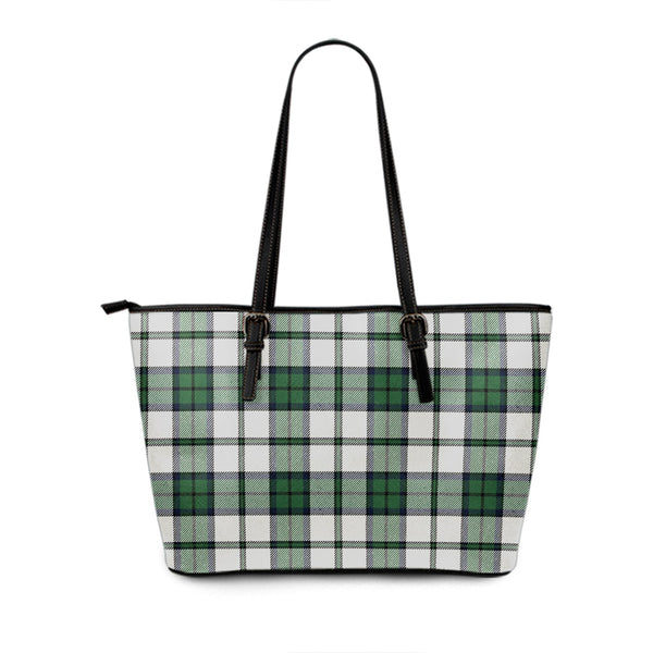 Innes Green Dress Modern Tartan Leather Tote Bag