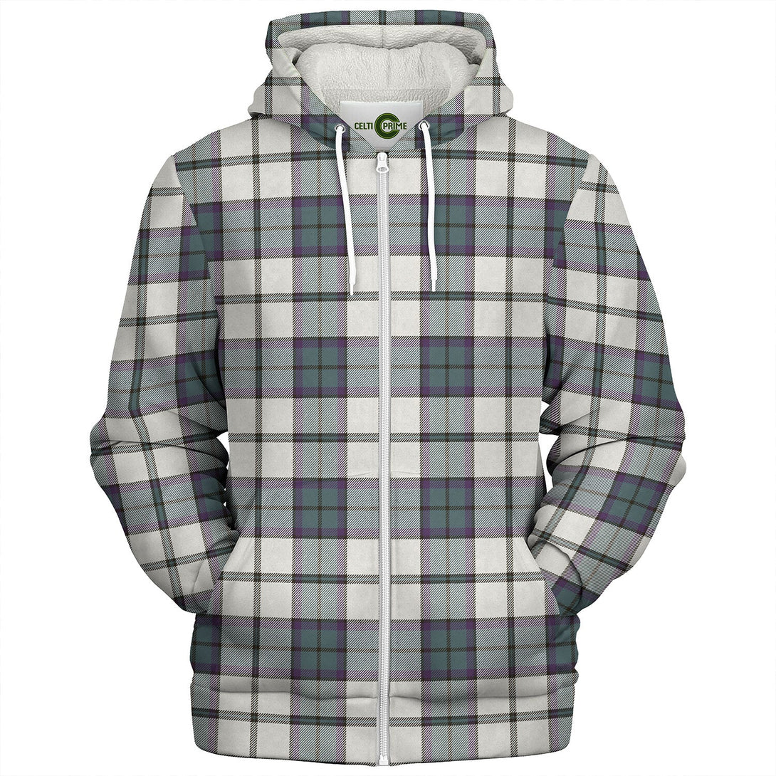 Innes Green Dress Weathered Tartan Sherpa Hoodie