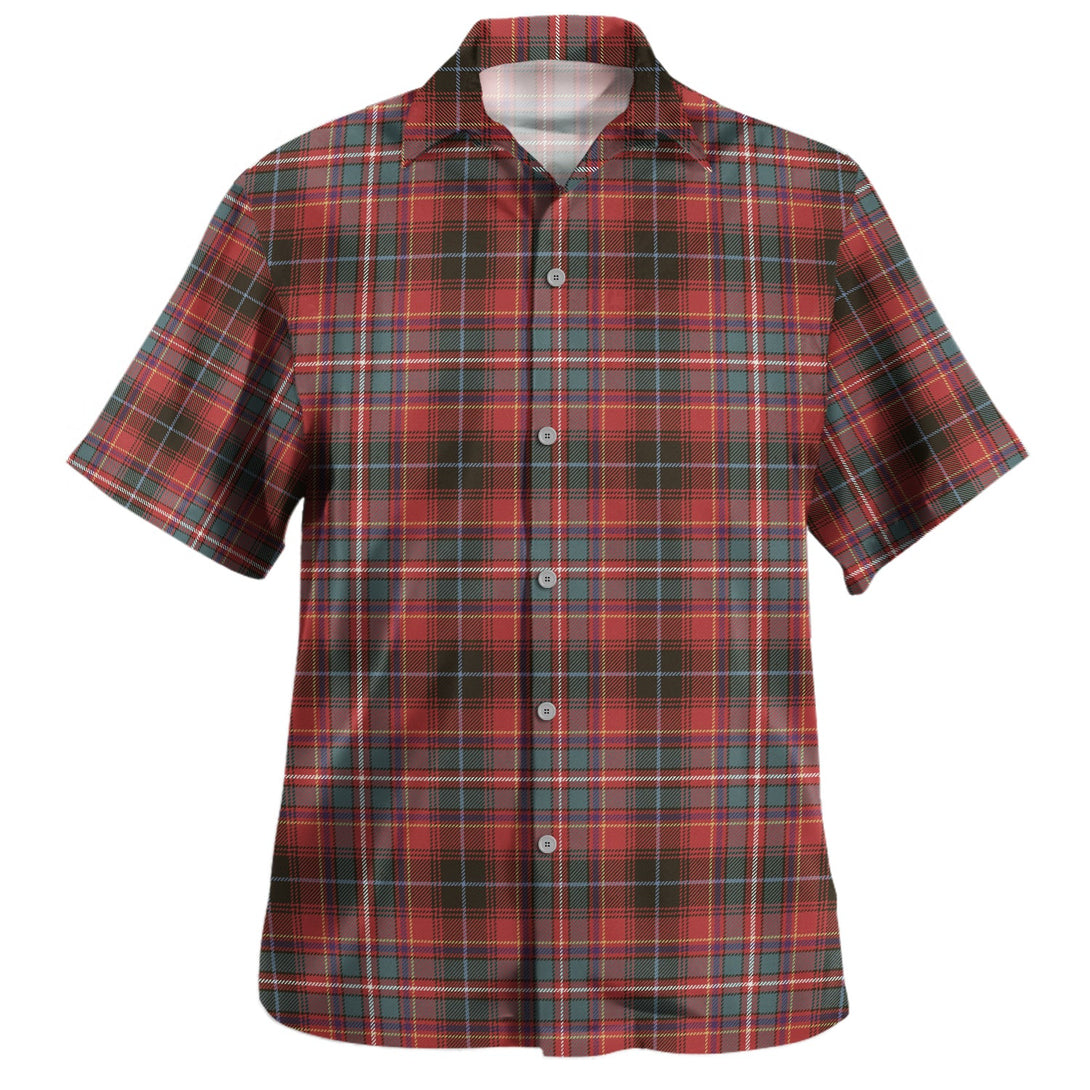 Innes Red Weathered Clan Badge Tartan Hawaiian Shirt