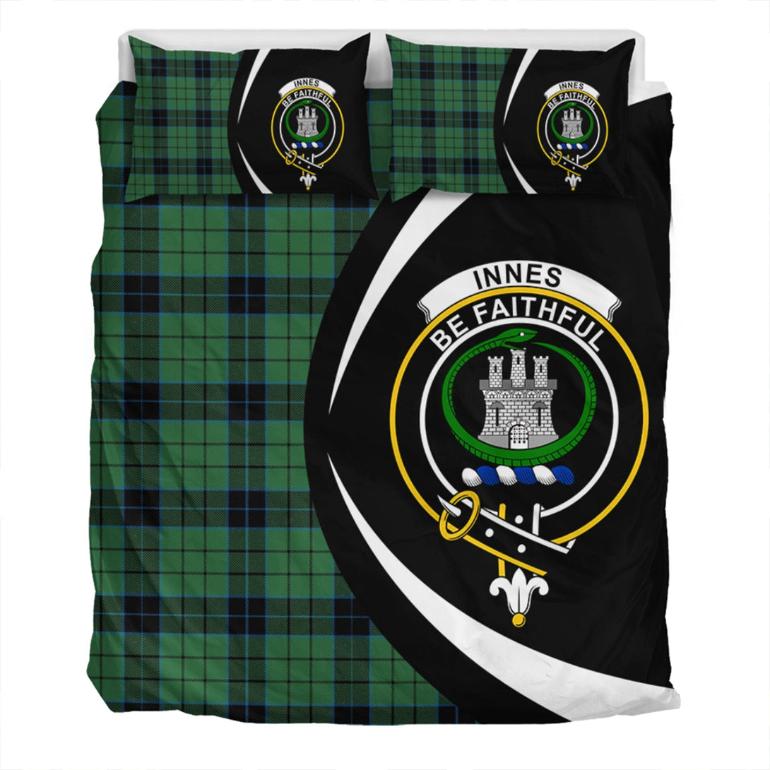 Innes (Georgina) Clan Badge Tartan Bedding Set Circle Style