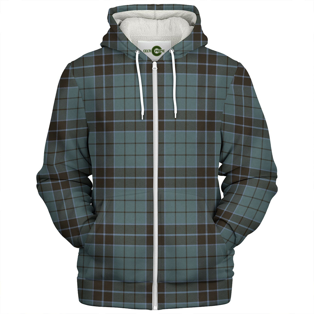 Innes (Georgina) Weathered Clan Badge Tartan Sherpa Hoodie