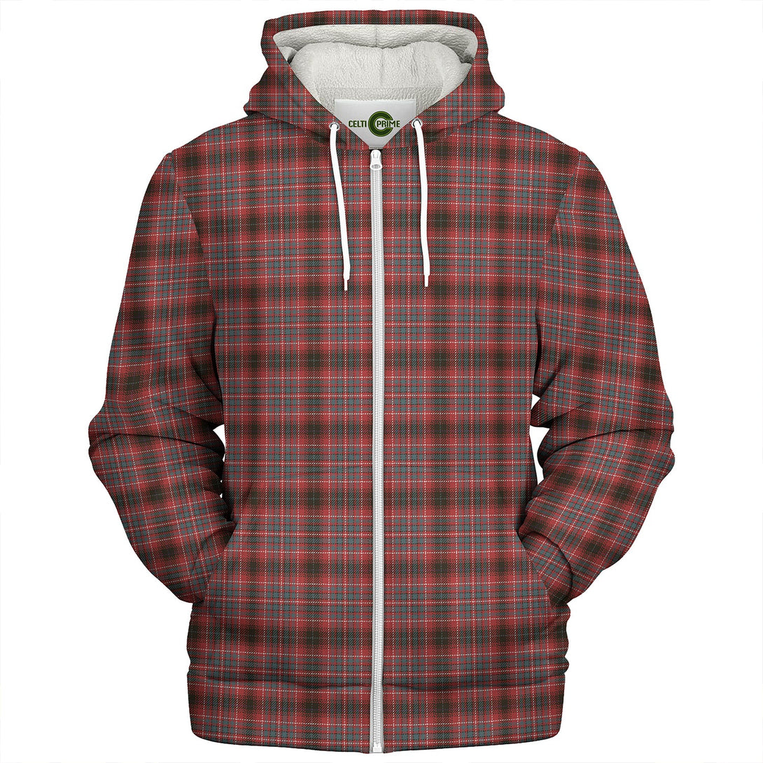 Innes of Cowie Weathered Clan Badge Tartan Sherpa Hoodie