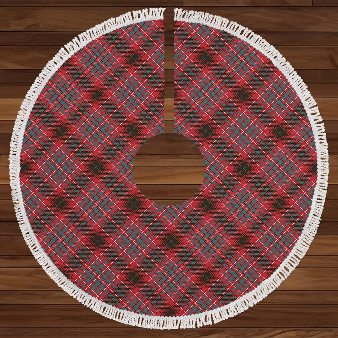 Innes of Cowie Weathered Clan Badge Tartan Christmas Tree Skirt