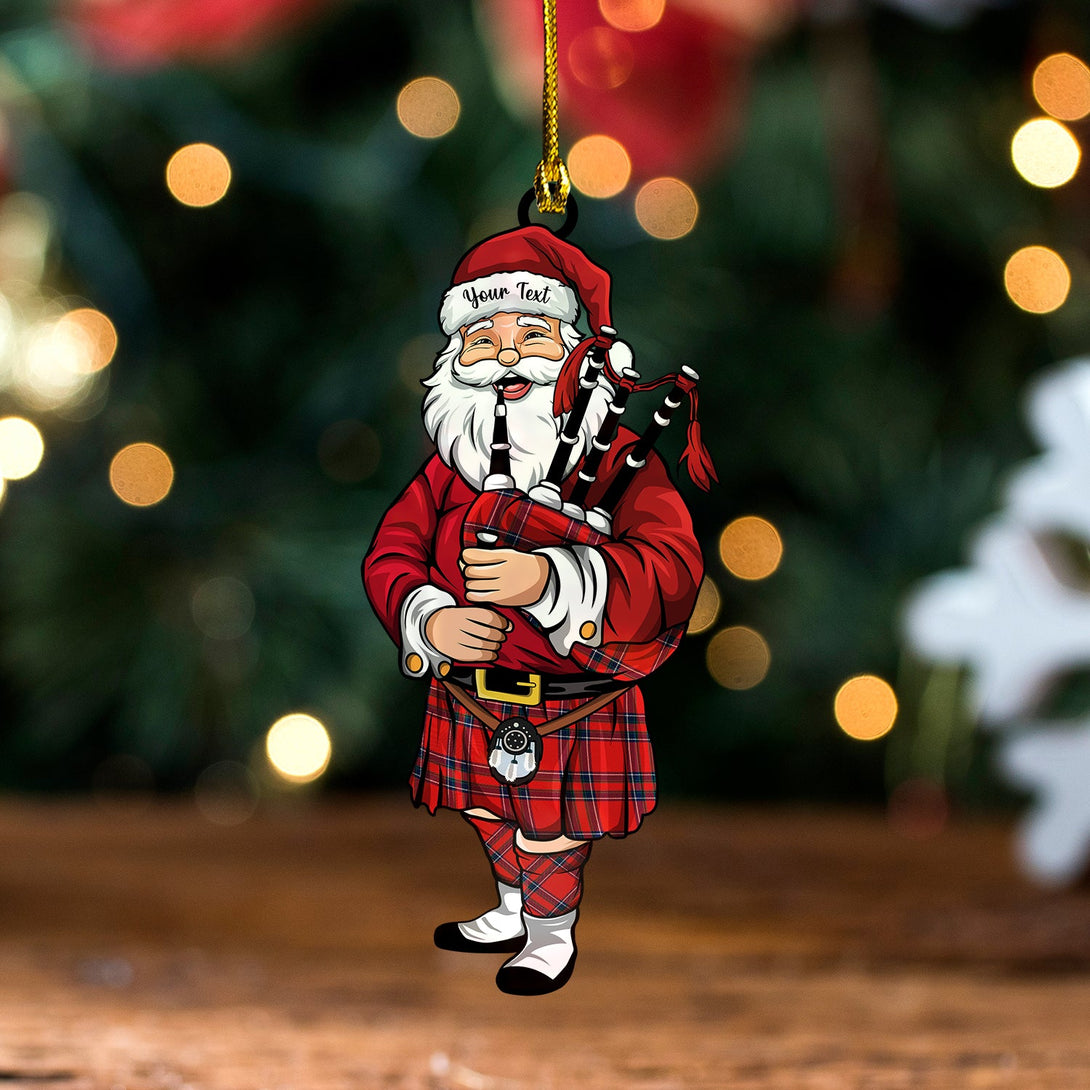 Inverness District (Inverness Earl of Inverness) Modern Tartan Wood Acrylic Ornament Santa Personalized