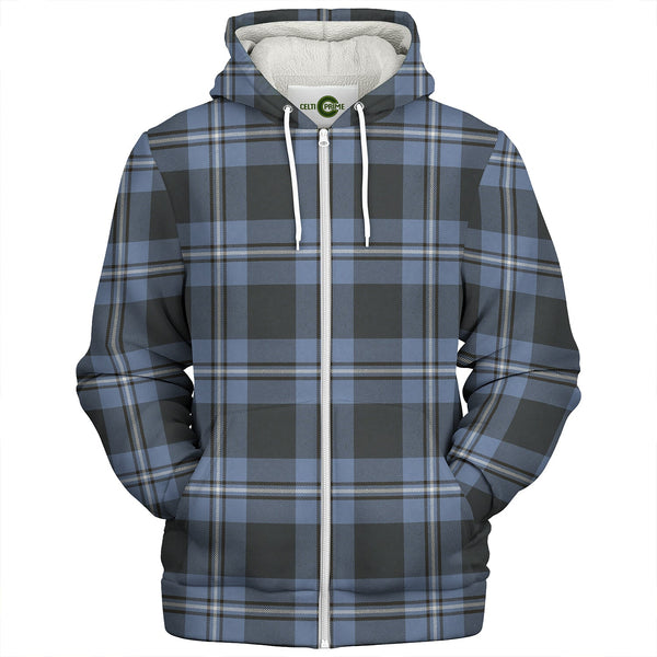 Irvine Weathered Clan Badge Tartan Sherpa Hoodie