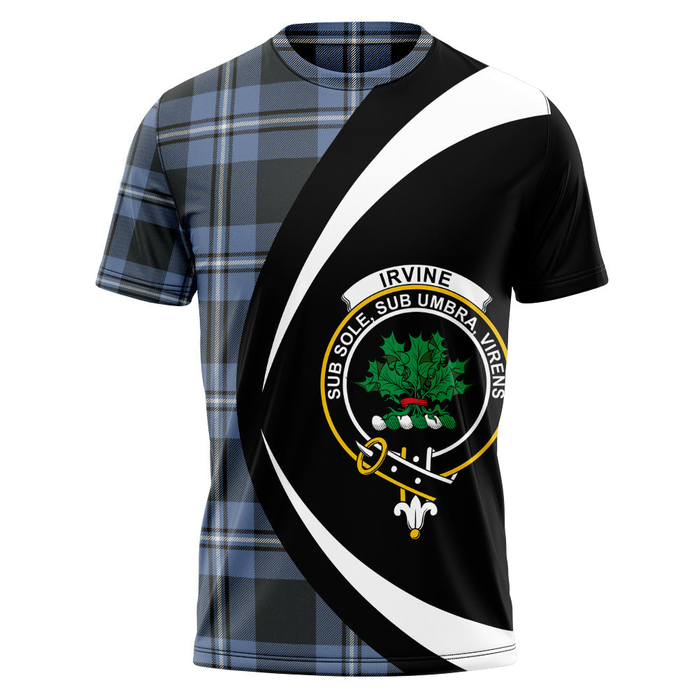 Irvine Weathered Clan Badge Tartan T-Shirt Circle Style Personalized