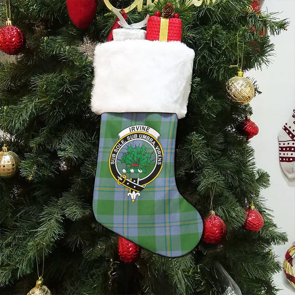 Irvine of Bonshaw Ancient Clan Badge Tartan Christmas Stocking