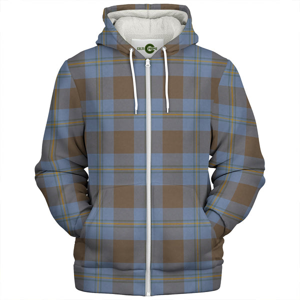 Irvine of Bonshaw Weathered Clan Badge Tartan Sherpa Hoodie