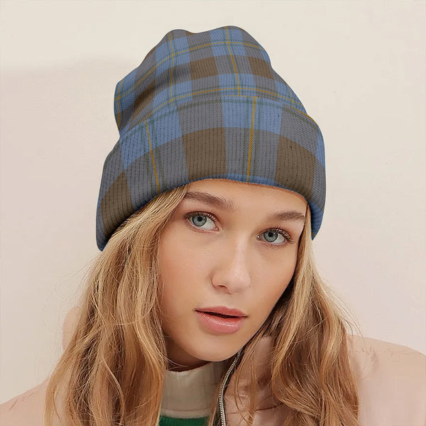 Irvine of Bonshaw Weathered Clan Badge Tartan Knitted Beanie