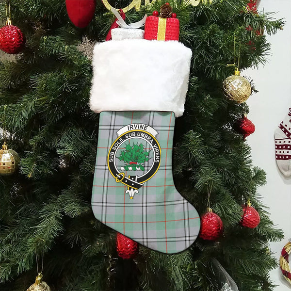 Irvine of Glentulchan Ancient Clan Badge Tartan Christmas Stocking