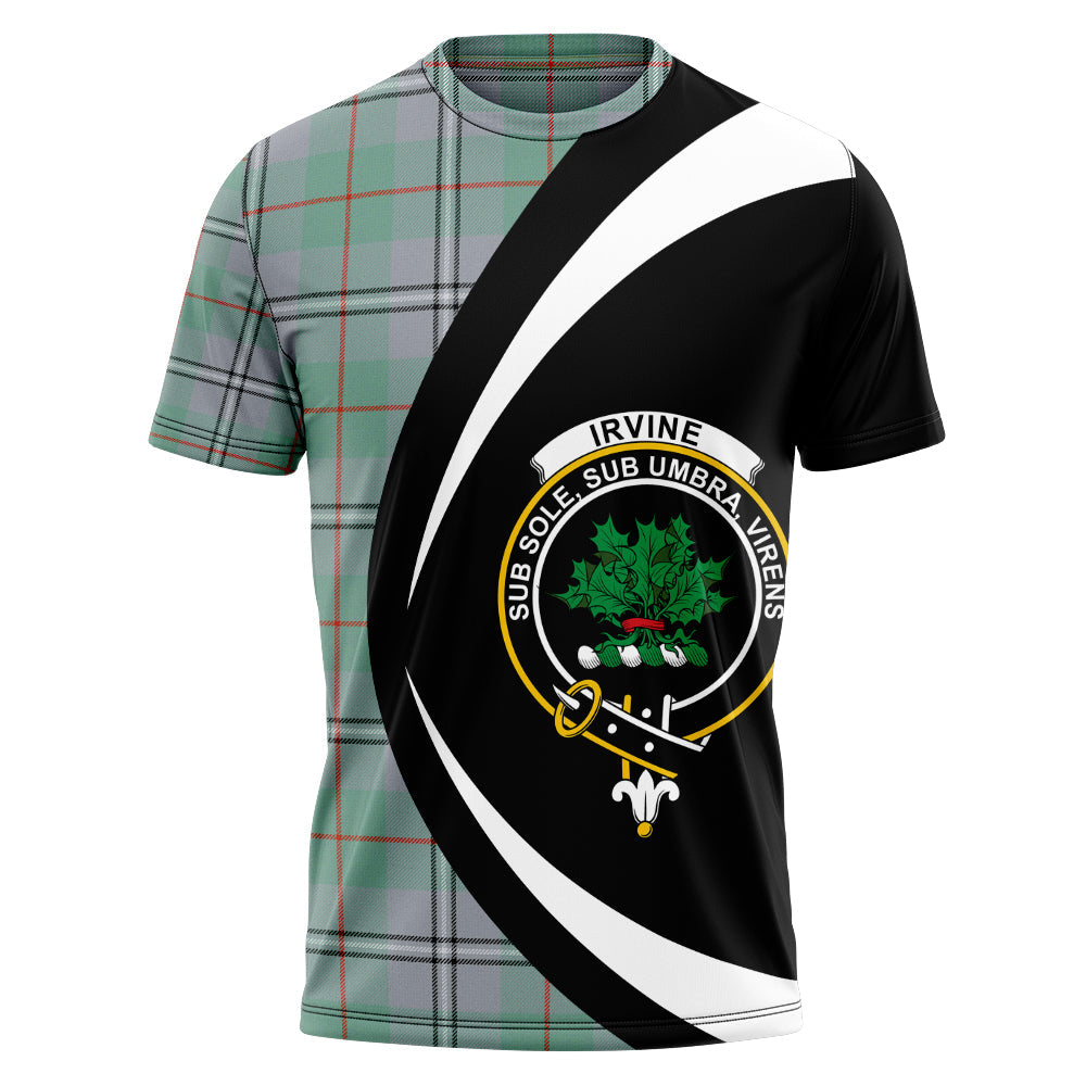 Irvine of Glentulchan Ancient Clan Badge Tartan T-Shirt Circle Style Personalized