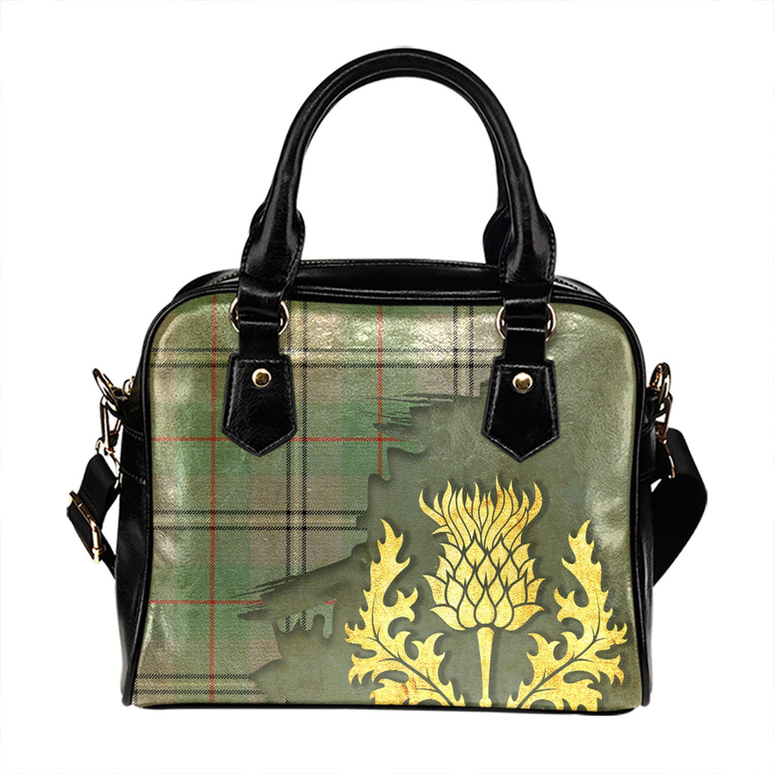 Irvine of Glentulchan Ancient Tartan Shoulder Handbag Thistle Oldest Style