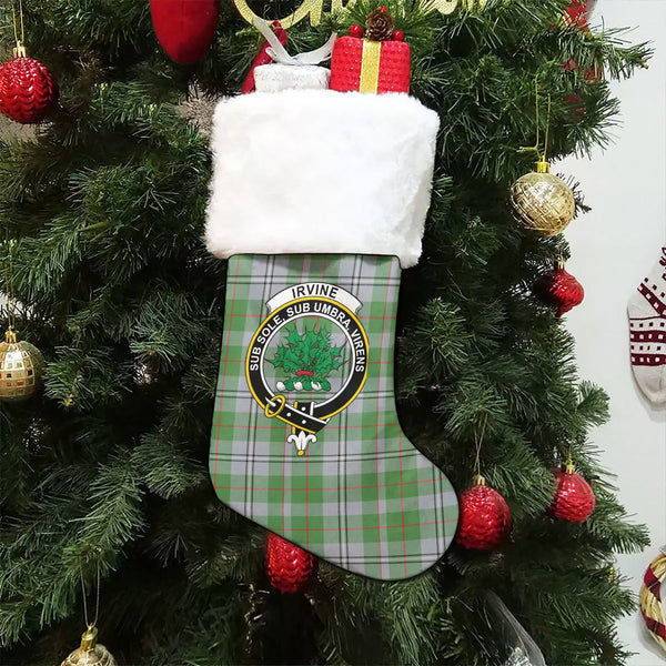 Irvine of Glentulchan Modern Clan Badge Tartan Christmas Stocking