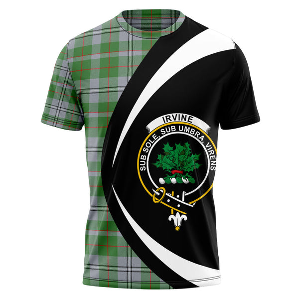 Irvine of Glentulchan Modern Clan Badge Tartan T-Shirt Circle Style Personalized