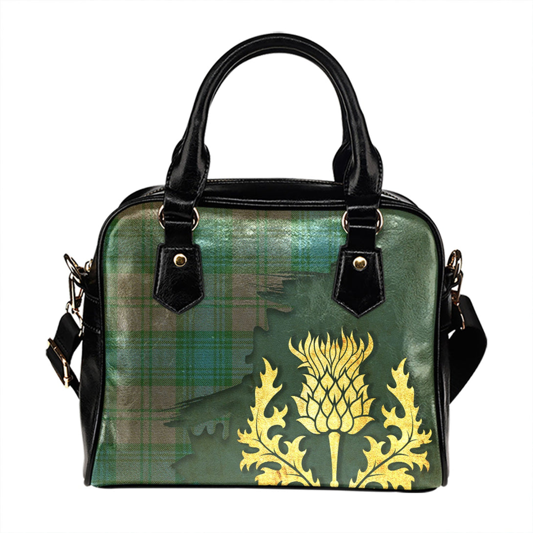 Isle of Man Manx Centenary Ancient Tartan Shoulder Handbag Thistle Oldest Style