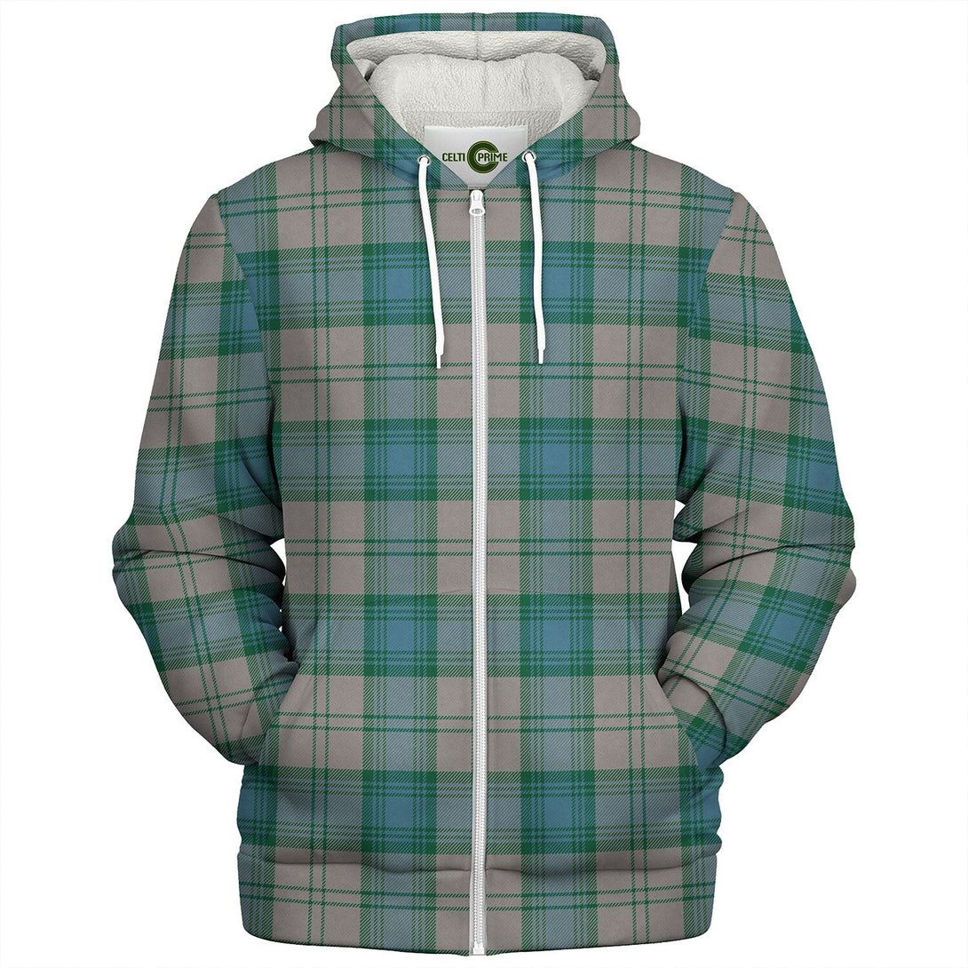 Isle of Man Manx Centenary Modern Tartan Sherpa Hoodie