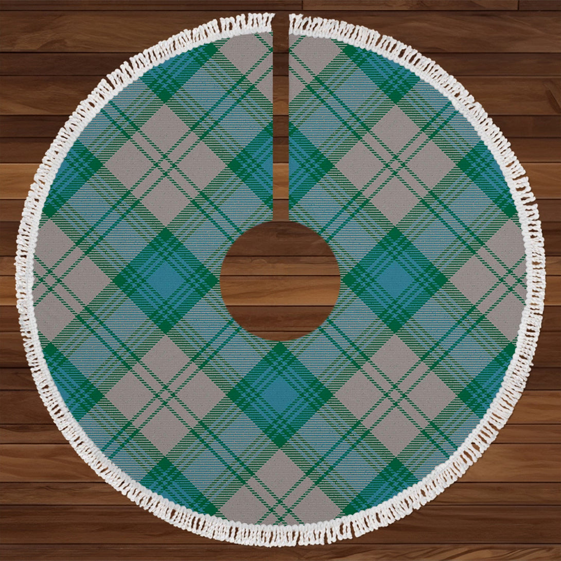 Isle of Man Manx Centenary Modern Tartan Christmas Tree Skirt