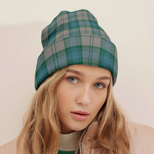 Isle of Man Manx Centenary Modern Tartan Knitted Beanie