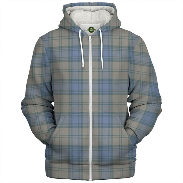 Isle of Man Manx Centenary Weathered Tartan Sherpa Hoodie