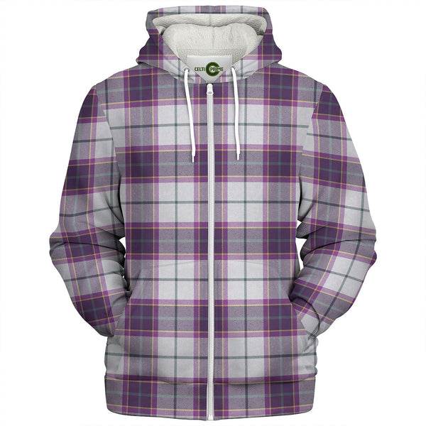 Isle of Man Manx Dress Weathered Tartan Sherpa Hoodie