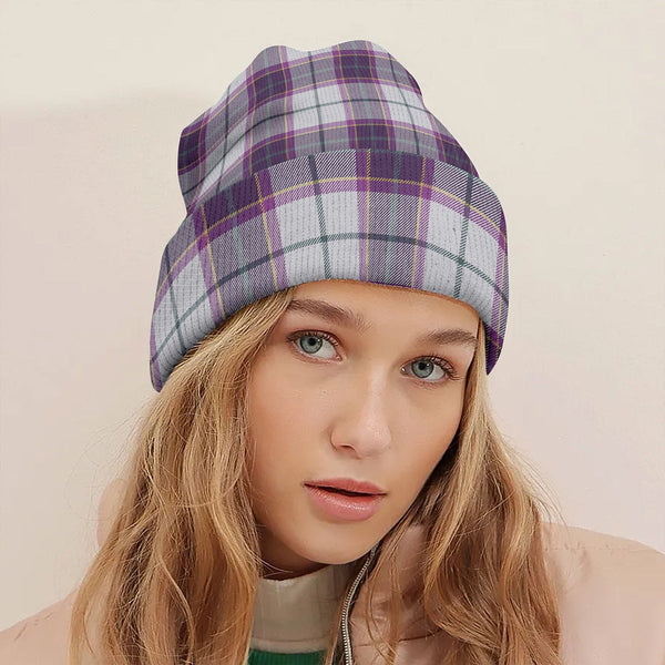 Isle of Man Manx Dress Weathered Tartan Knitted Beanie