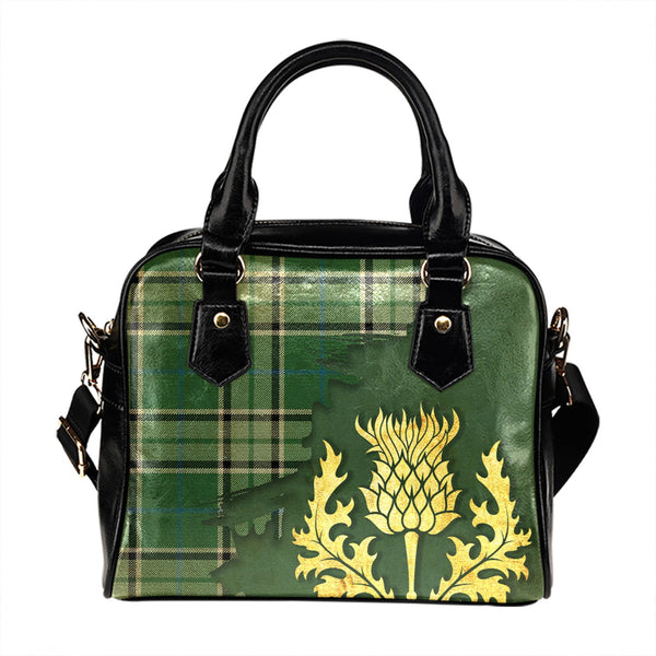 Isle of Man Manx Ellan Vannin Ancient Tartan Shoulder Handbag Thistle Oldest Style