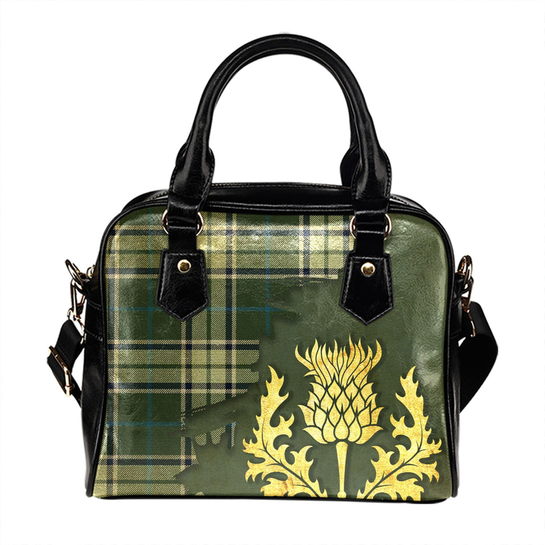 Isle of Man Manx Ellan Vannin Modern Tartan Shoulder Handbag Thistle Oldest Style