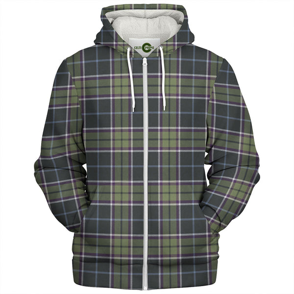 Isle of Man Manx Ellan Vannin Weathered Tartan Sherpa Hoodie