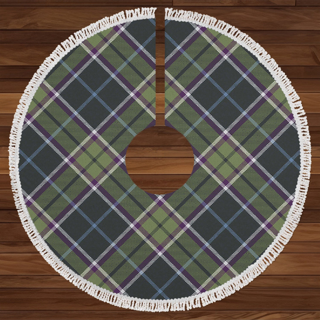 Isle of Man Manx Ellan Vannin Weathered Tartan Christmas Tree Skirt