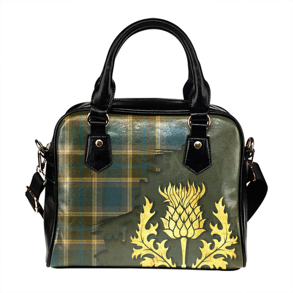 Isle of Man Manx Hunting Ancient Tartan Shoulder Handbag Thistle Oldest Style