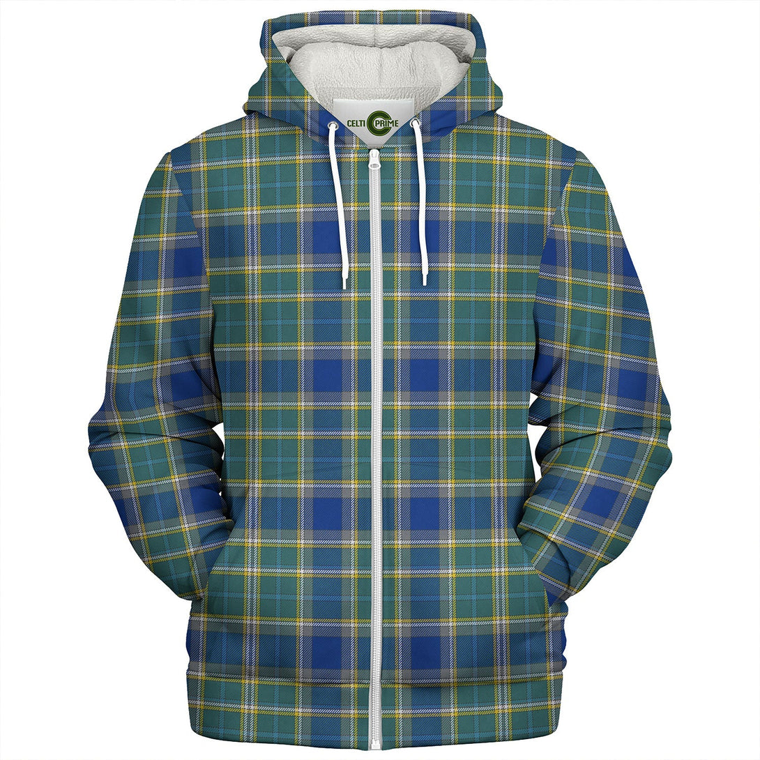 Isle of Man Manx Hunting Modern Tartan Sherpa Hoodie