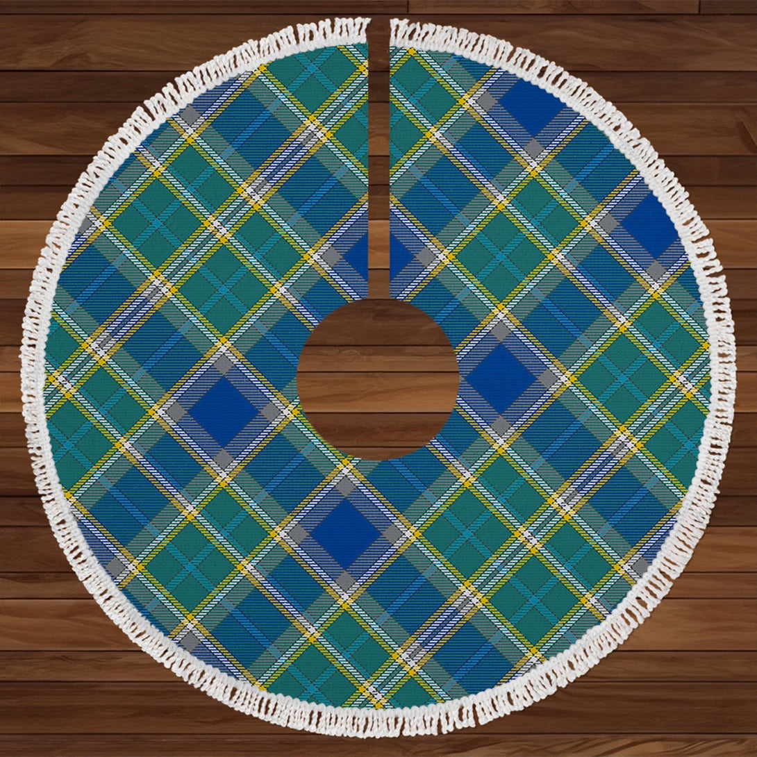 Isle of Man Manx Hunting Modern Tartan Christmas Tree Skirt